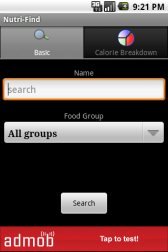 game pic for Nutri-Find. Nutrition Database